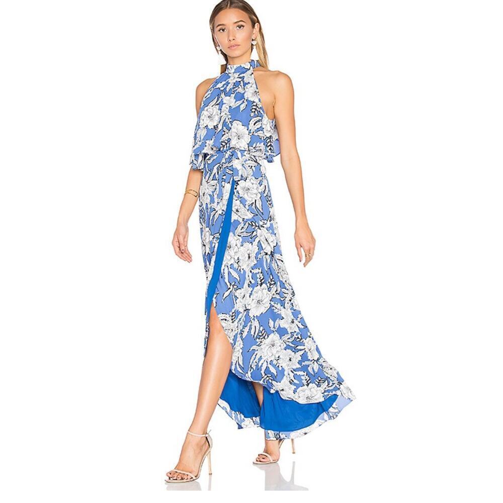 Lovers and Friends Golden Ray Maxi Dress in Riveira Size S
